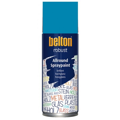 Aérosol peinture haute résistance Bleu clair brillant RAL 5012 ROBUST BELTON 4015962815087