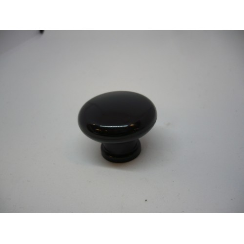 bouton en plastique noir Ø 40 mm pour meuble tiroir + vis 3297867101217
