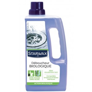 Déboucheur biologique pour canalisation bouchon organique graisse savon STARWAX 3365000006528