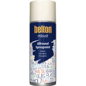 Aérosol peinture haute résistance Crème brillant RAL 9001 ROBUST BELTON 4015962815070