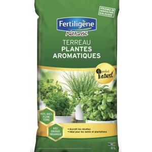 Terreau plantes aromatiques 6L FERTILIGENE basilic thym sauge coriandre 3121970183245
