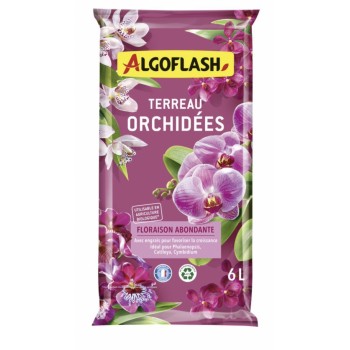 Terreau spécial orchidées plantes épiphytes 6L ALGOFLASH 3167770219128