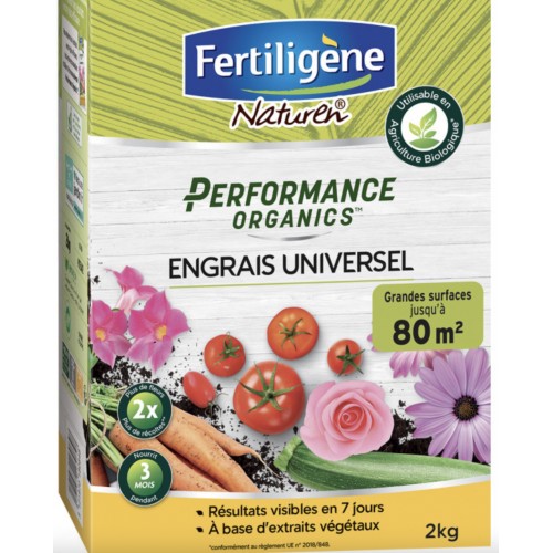 Engrais naturel universel 2kg toutes plantes légumes FERTILIGENE 3121970180848