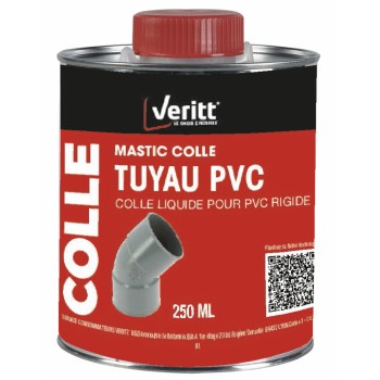 Mastic colle liquide pic tuyau plastique rigide 250ML VERITT 3435390610282