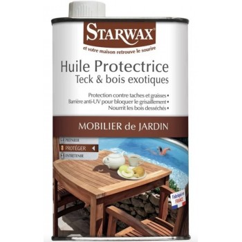 Huile protectrice teck bois exotiques mobilier jardin 500ml STARWAX 3365000001929