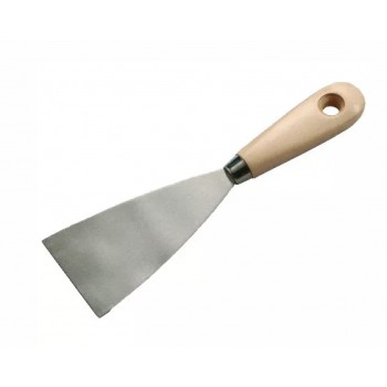 Couteau de peintre lame acier 8 cm manche bois verni SAVY 3087914053084