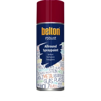 Aérosol peinture haute résistance Rouge bordeaux brillant ROBUST BELTON 4015962815292