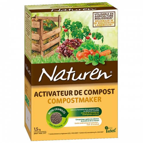Activateur de compost biologique 1.5kg accélère décomposition végétaux NATUREN FERTILIGENE 3121970159103