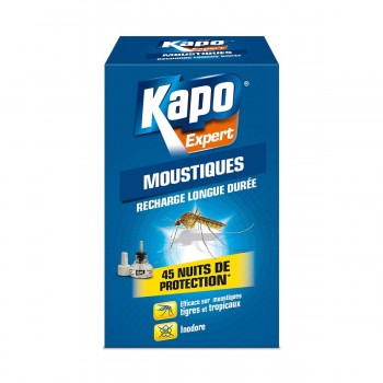Recharge liquide anti moustiques 45 nuits pour diffuseur électrique KAPO 3365000030011