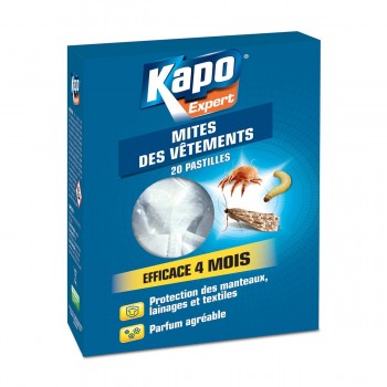 20 pastilles anti mites acariens efficace 4 mois ne tache pas KAPO 3365000030516