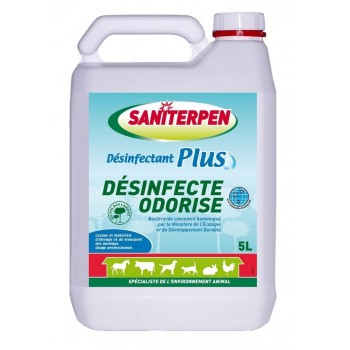 Désinfecte odorisé désinfectant bactéricide neutralise les mauvaises odeurs chenil poulailler écurie 5 litres SANITERPEN 3325...