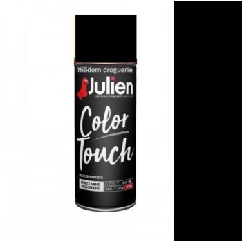 Aérosol peinture tous supports noir brillant ral 9010 JULIEN color touch 3256615070038