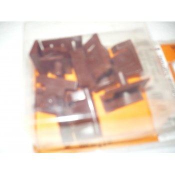 8 taquet d'étagère à blocage plastique marron tige 5 mm 521932