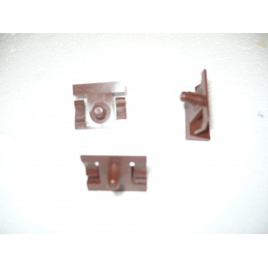 taquet d'étagère 8 pièces à blocage plastique marron tige 5 mm 3297865219327