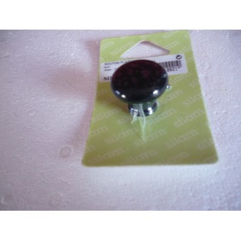 bouton rond noir Ø 32 mm plastique pour meuble tiroir, armoire 3297867100210