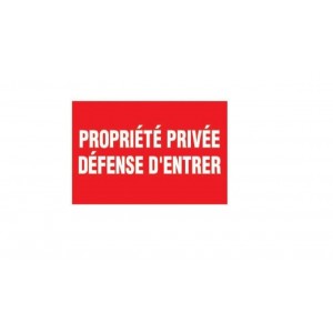 Plaque panneau signalisation pvc propriété privée défense d'entrer 3306484160528