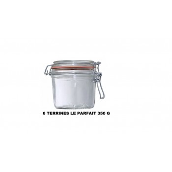 Lot 6 terrines LE PARFAIT 350g D85 bocal en verre préparation cuisine 3039660004742