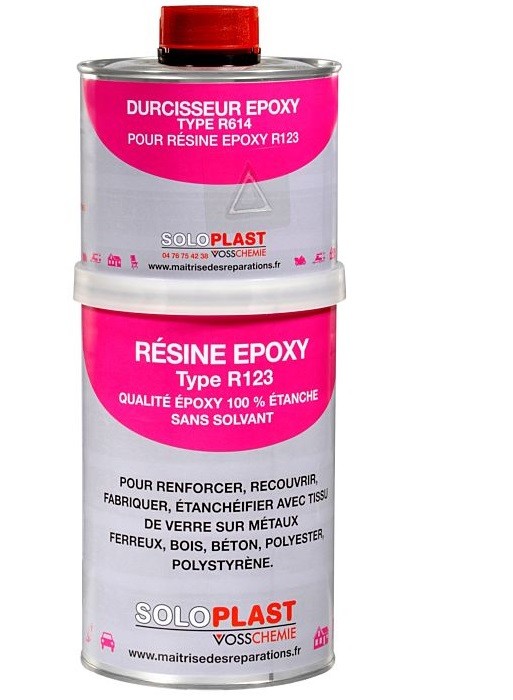 Kit de 1 kg de résine EPOXY spéciale IMPREGNATION BOIS et PRIMAIRE  D'ACCROCHAGE.