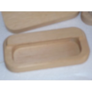 lot de 4 poignée bois plate ramin brut 110 mm entr 70mm pour meuble tiroir coffr 3297867264035