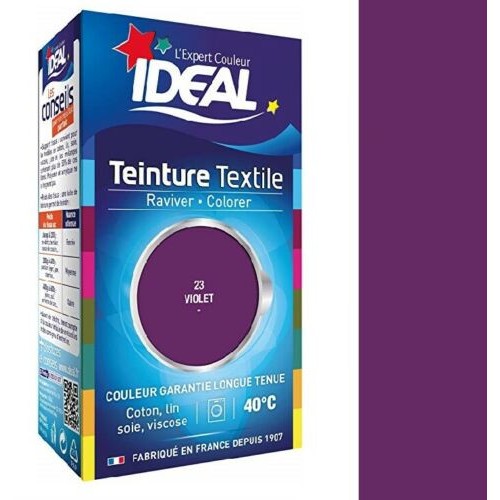 Teinture avec fixateur violet 23 tissu vêtement textile coton lin viscose soie IDEAL 3045206152235