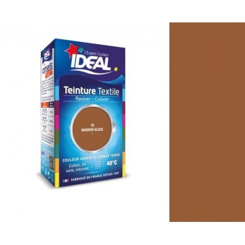Teinture avec fixateur marron glacé IDEAL 70 tissu vêtement textile coton lin viscose soie 3045206152709