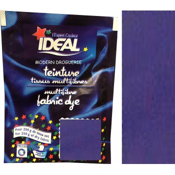 Sachet teinture tissu multi fibres bleu violet iris 40 vetement coton lin laine polyamide IDEAL 3045200008408