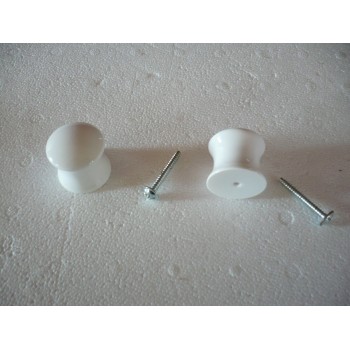 bouton de porte et tiroir de meubles 30 mm blanc imitation porcelaine 3297865215770