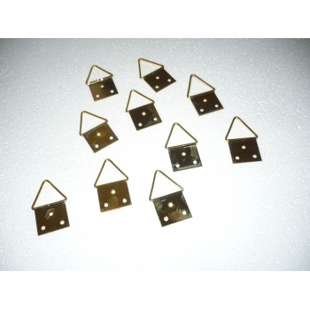 crochet attache anneaux triangulaires lot 10 pièces acier laitonné 20 mm doré 3127960001155