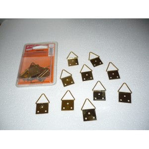 crochet attache anneaux triangulaires lot 10 pièces acier laitonné 20 mm doré 3127960001155
