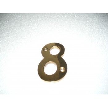 chiffre à visser  8  en laiton  hauteur 65 mm doré pictogramme plaque de porte symbole 3297868380802